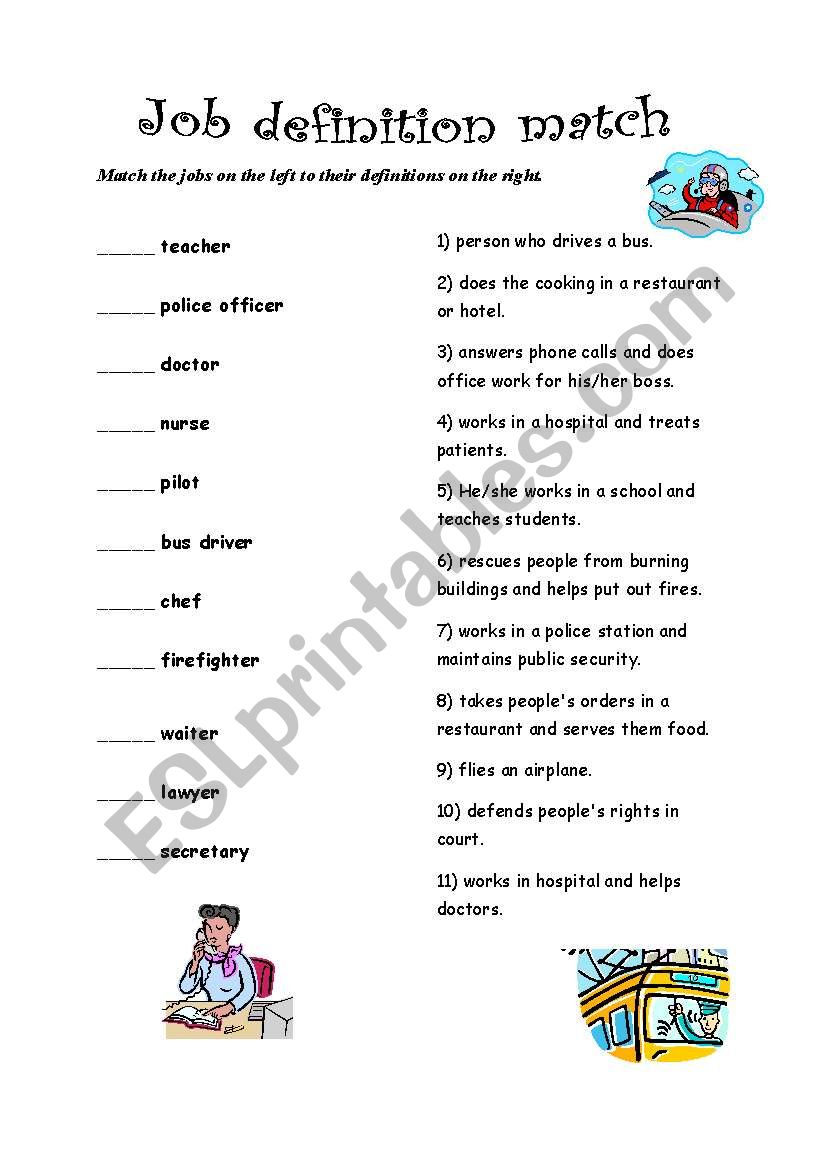 job definition worksheet