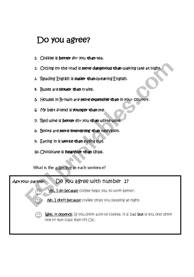 Do you agree?  Me and my city worksheet