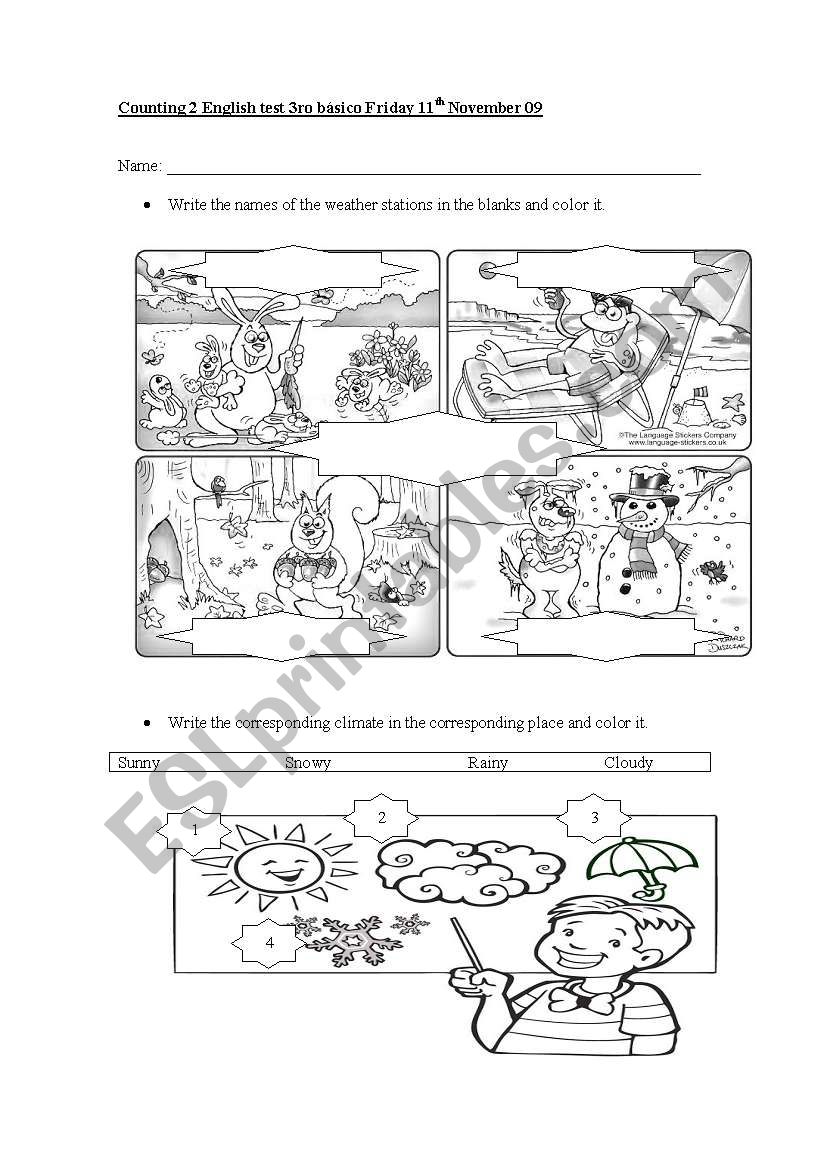 weather stations worksheet