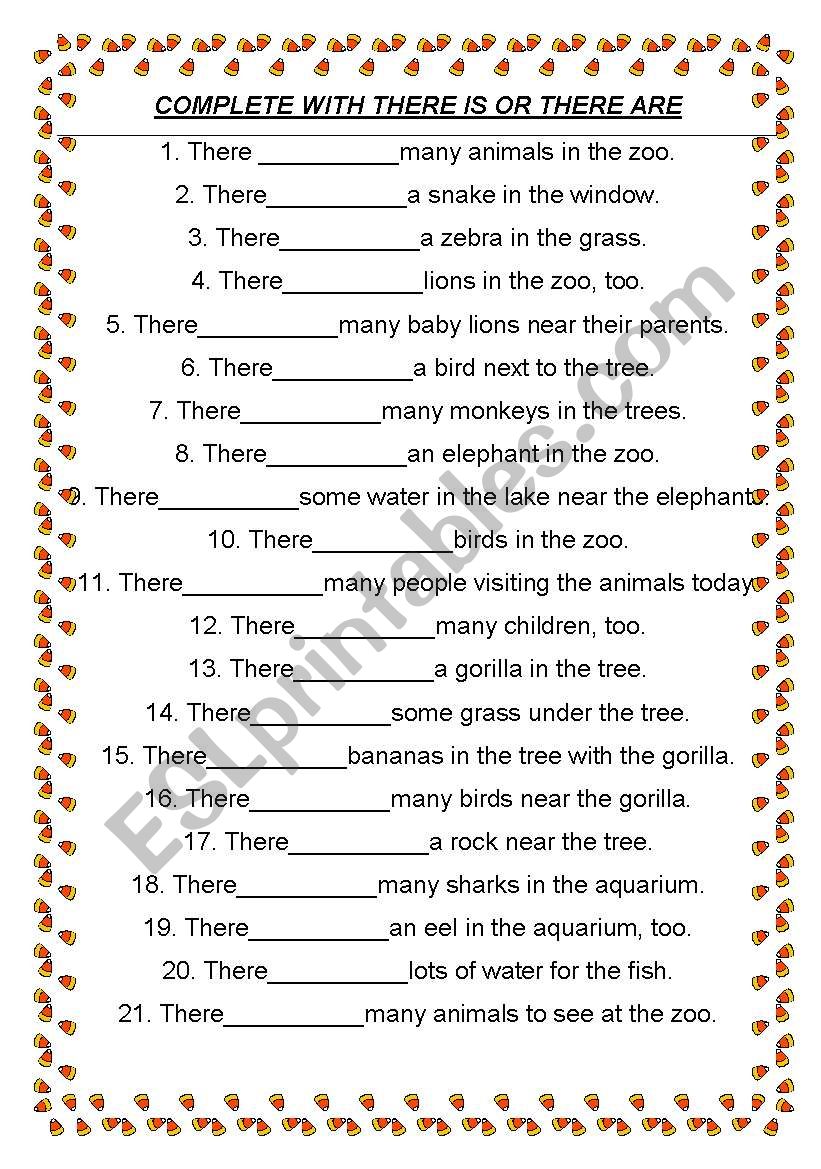 THERE IS OR THERE ARE? worksheet
