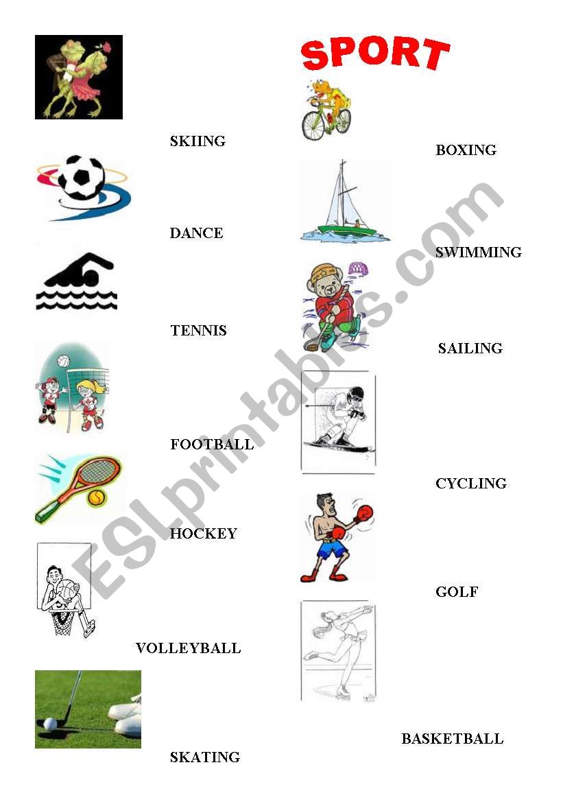 SPORT worksheet