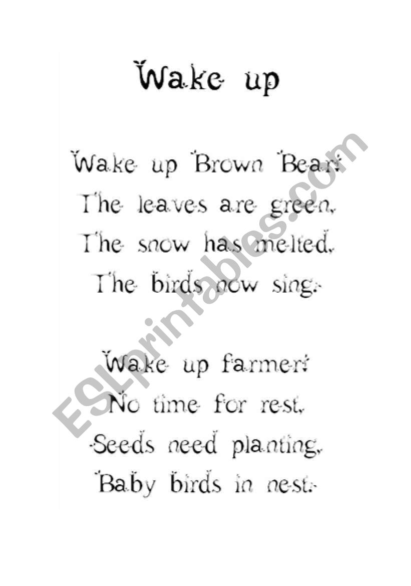 Spring poster part 2 worksheet
