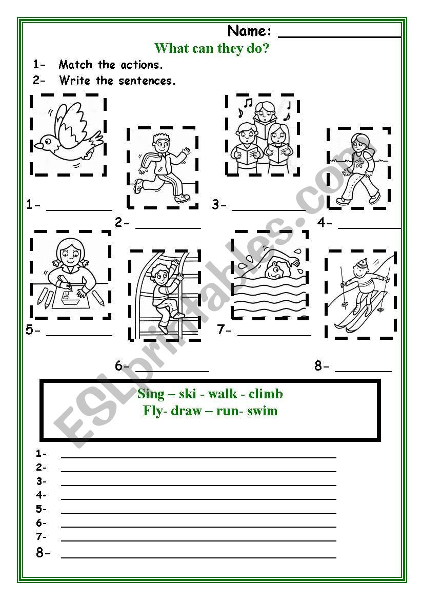 what can they do?  worksheet