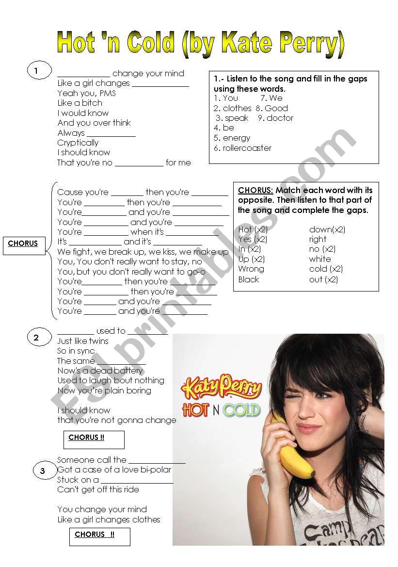 Song Hot ´n Cold by Katy Perry