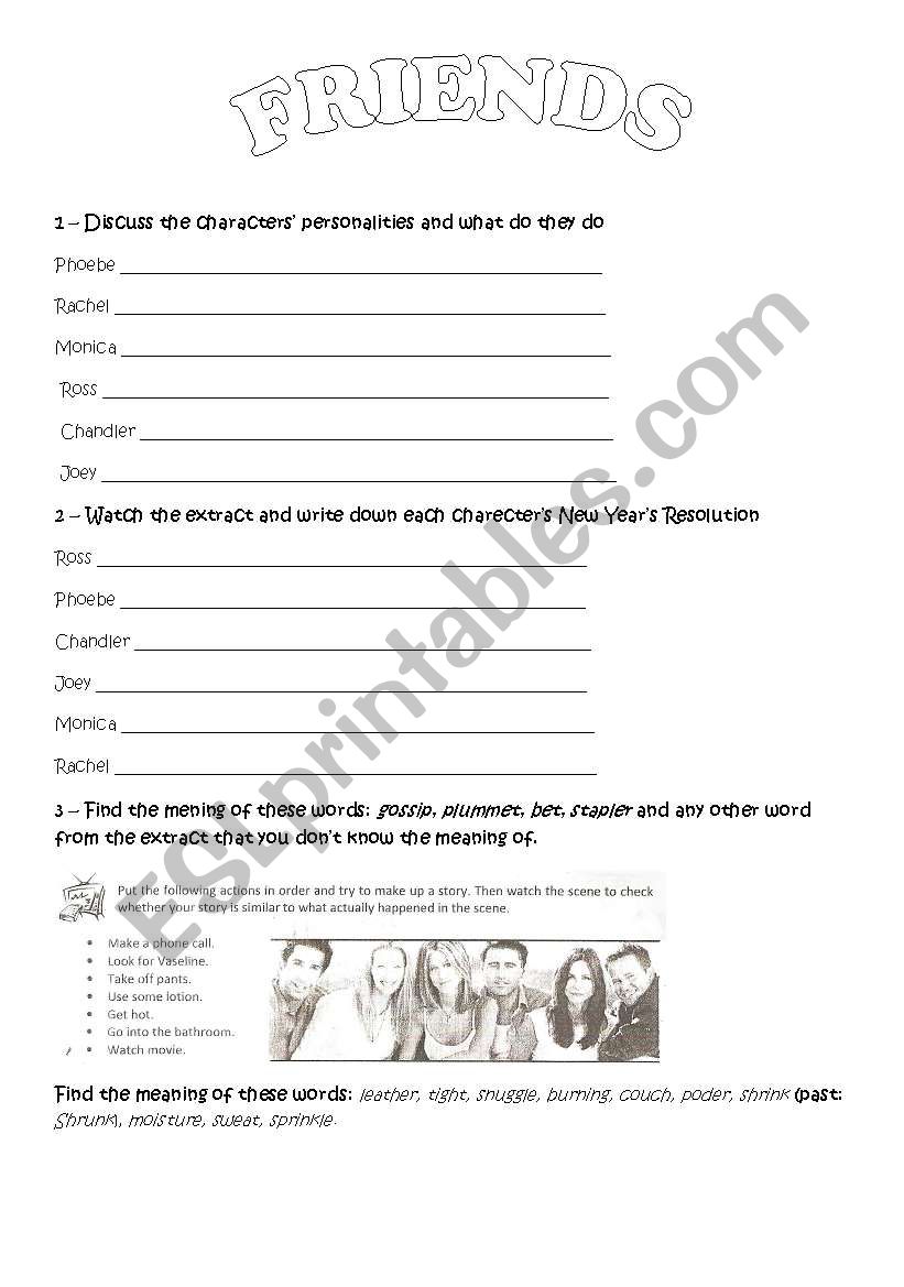 Friends! worksheet