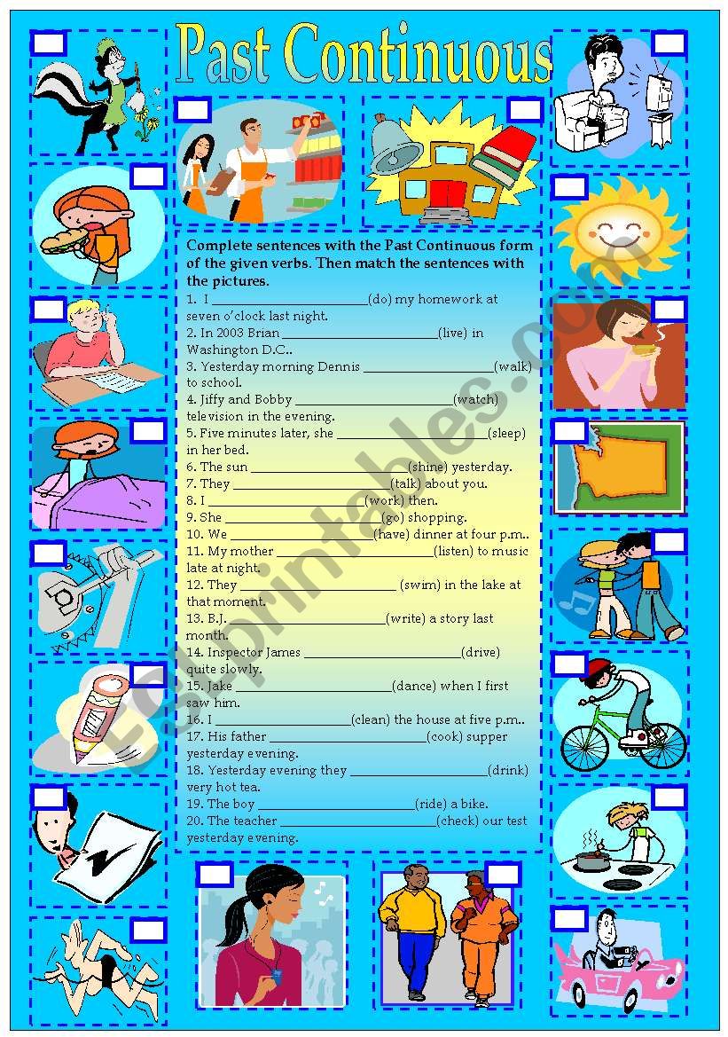 Past Continuous worksheet