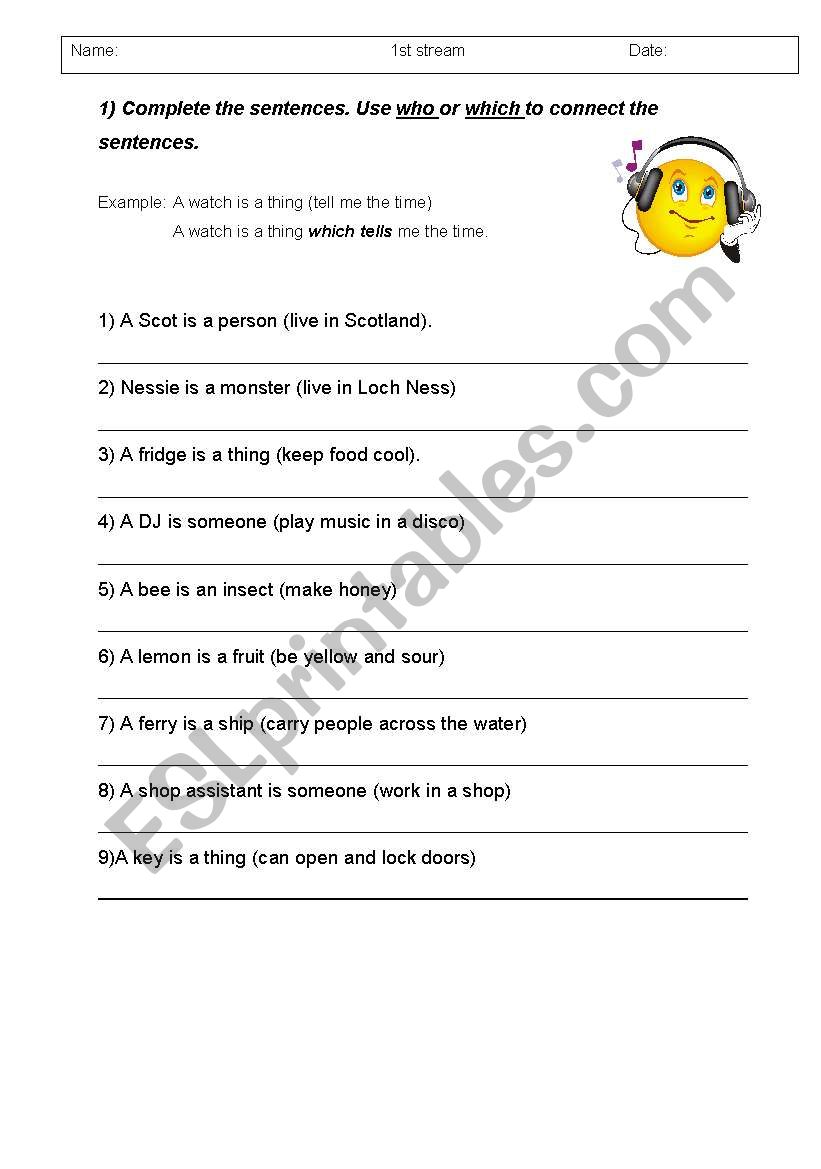 link sentences worksheet