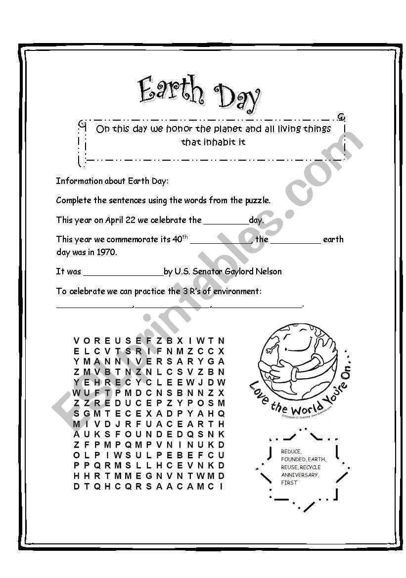 Earth Day Practice worksheet