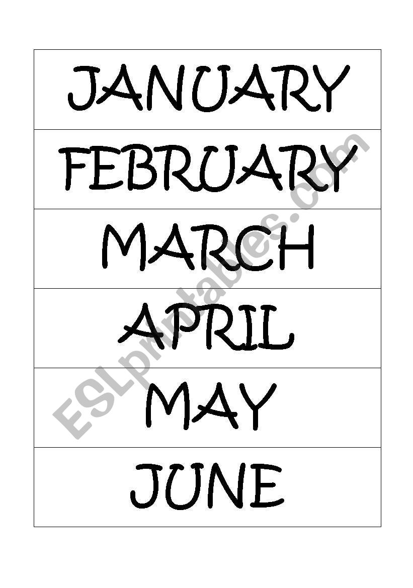 MONTHS worksheet