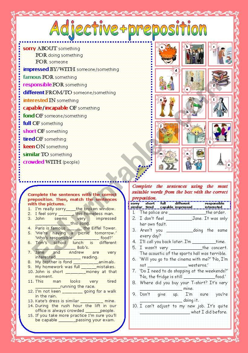 Adjective+preposition (Part 2)