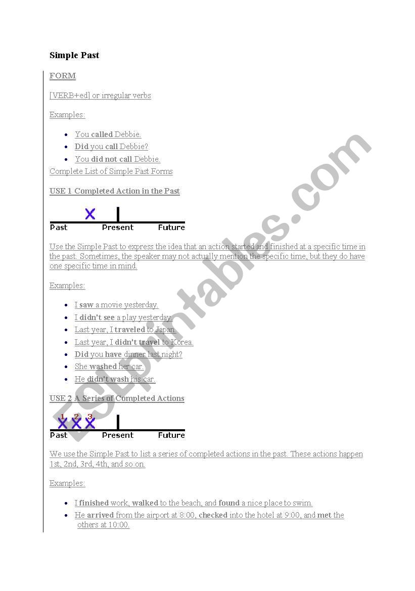 past simple and past progressive tense