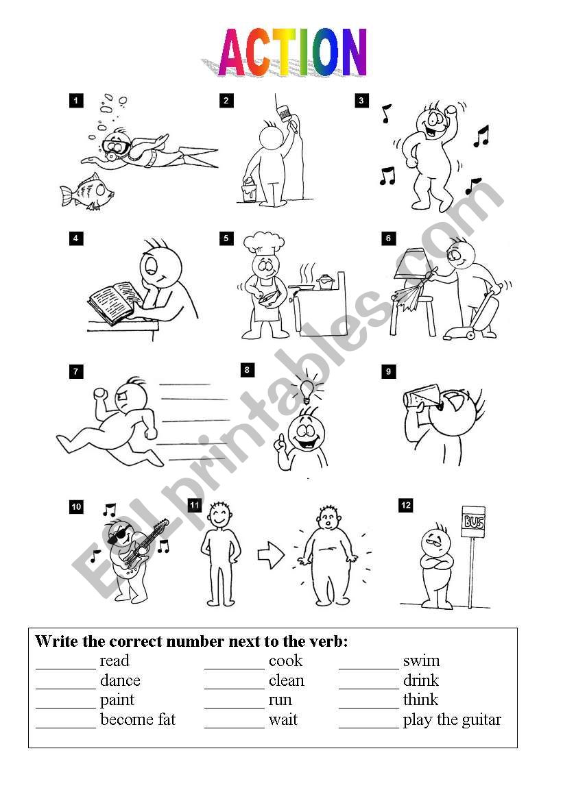 actions worksheet