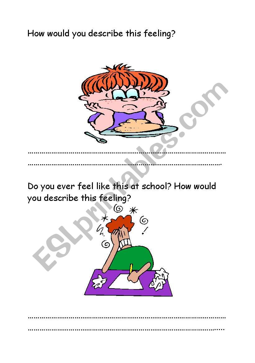 PSHE worksheet