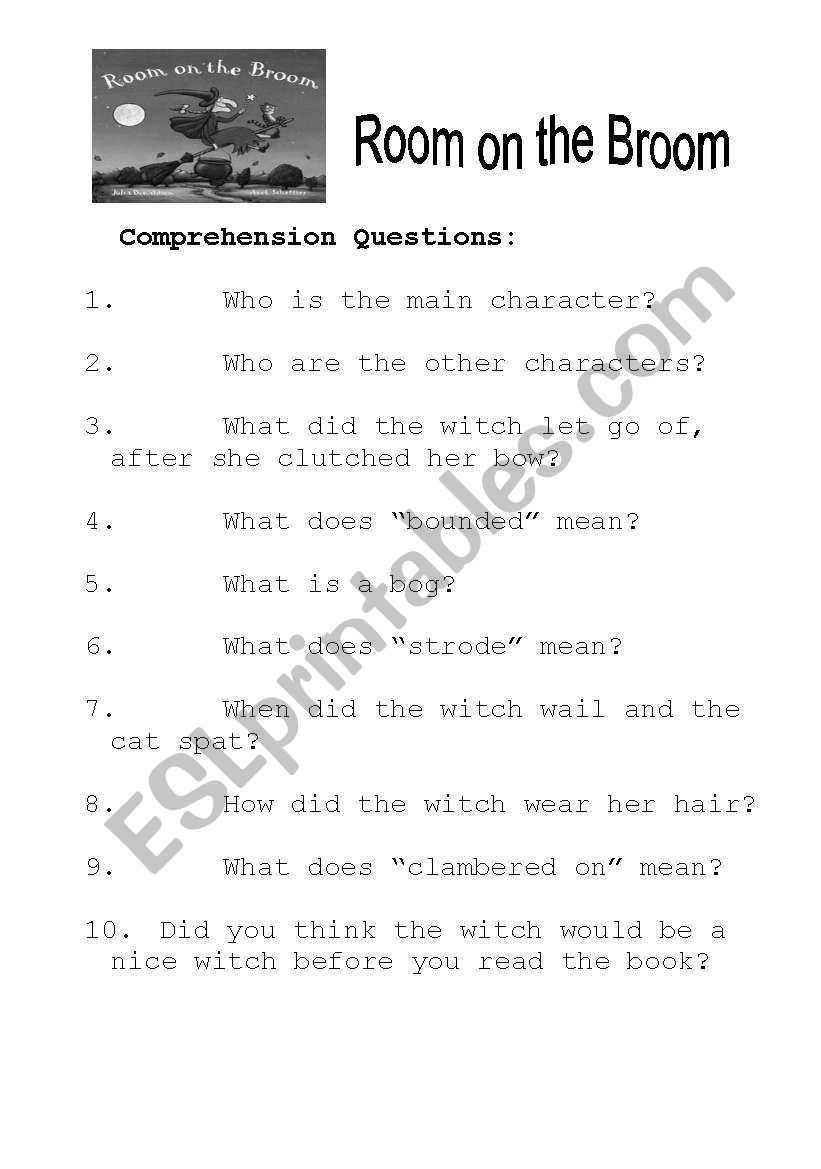 Room on the Broom Comprehension Questions