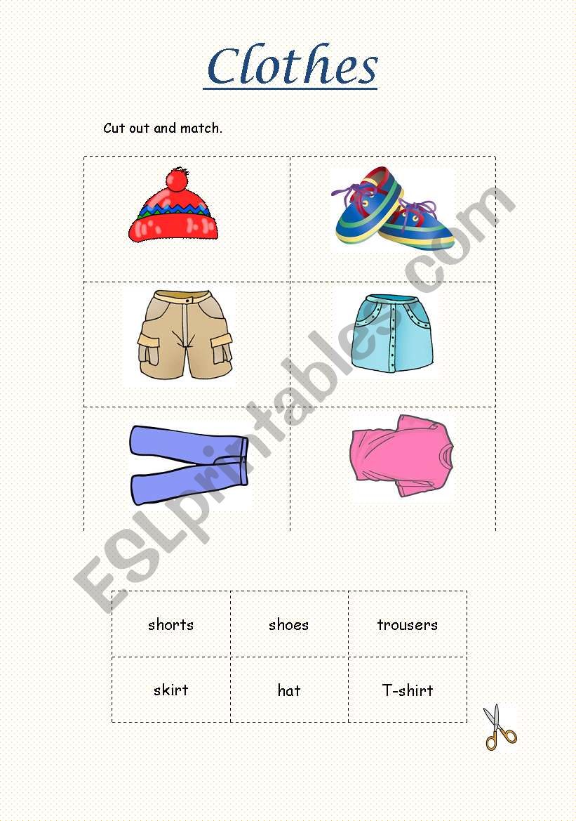 Clothes worksheet