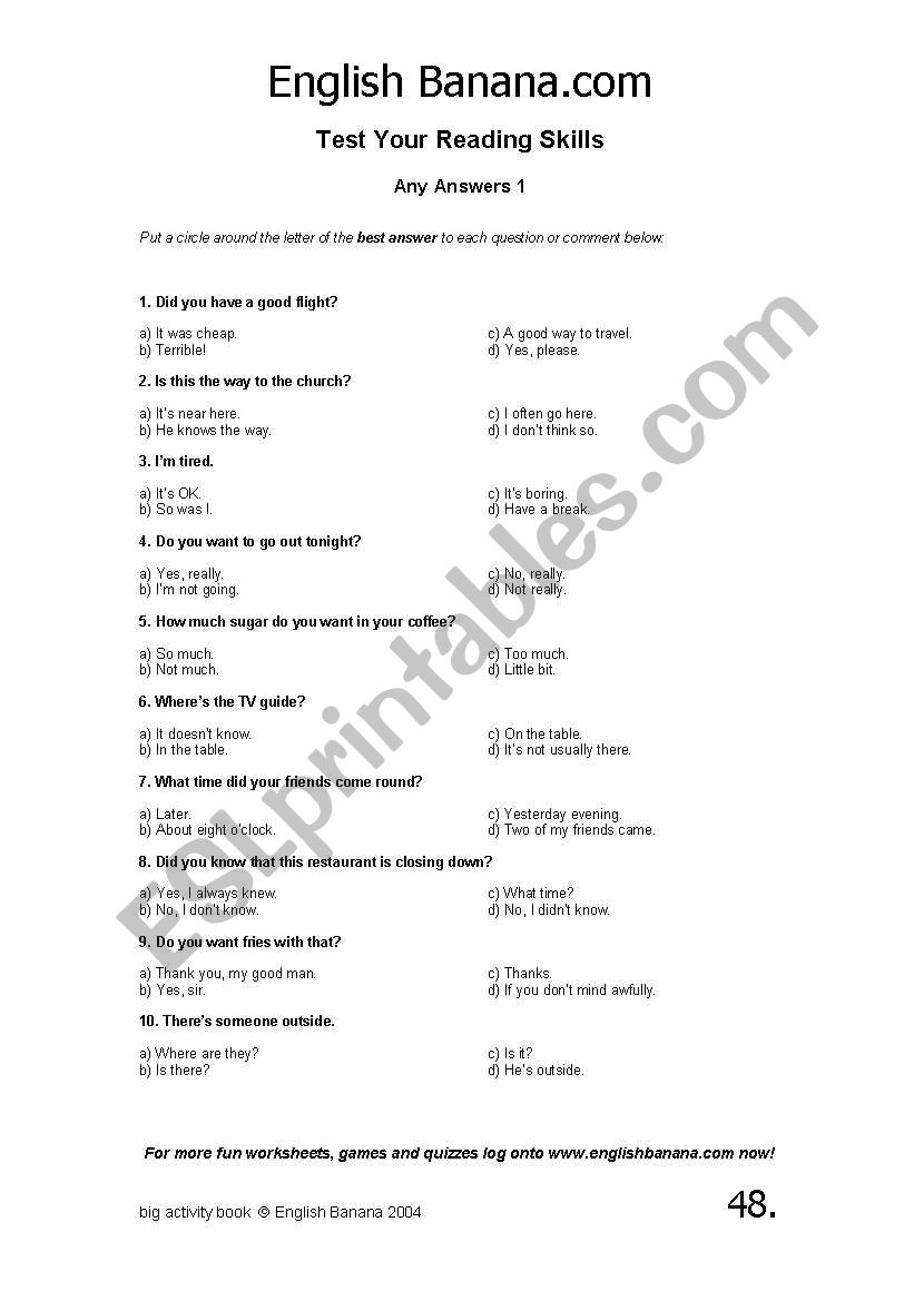 reading plan worksheet