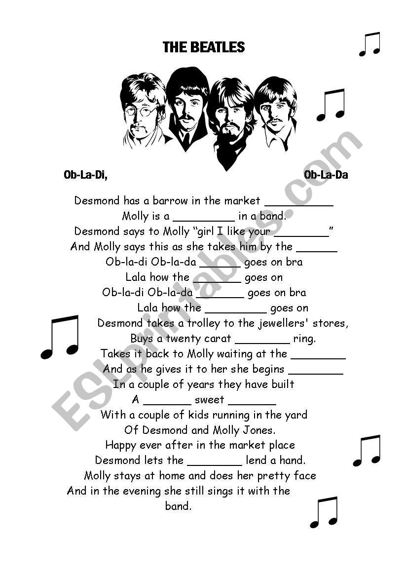 The Beatles... worksheet