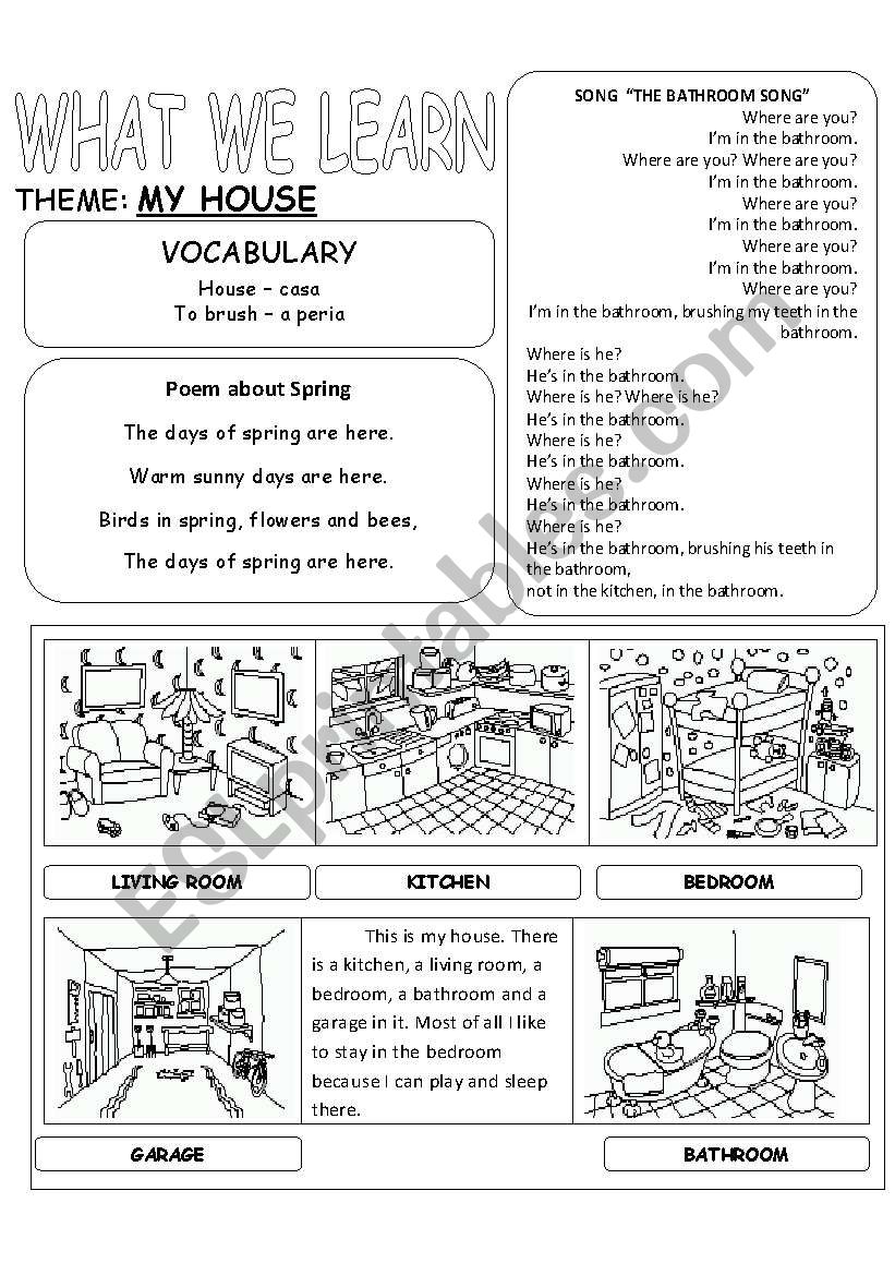 house worksheet