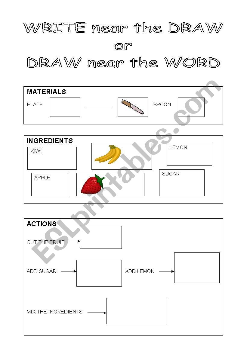 fruit salad worksheet