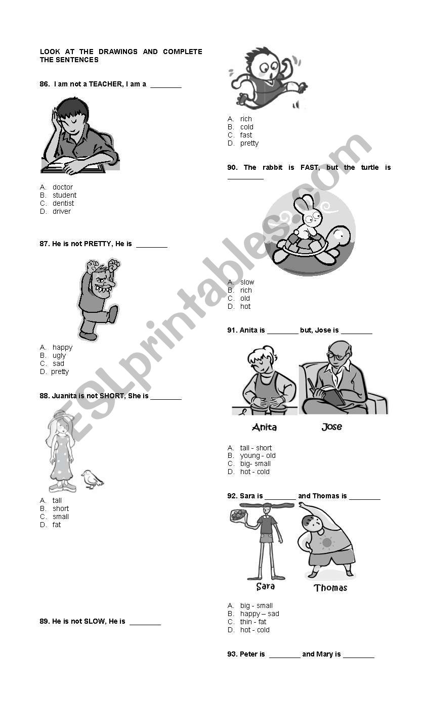 TEST FOR BEGINNERS worksheet