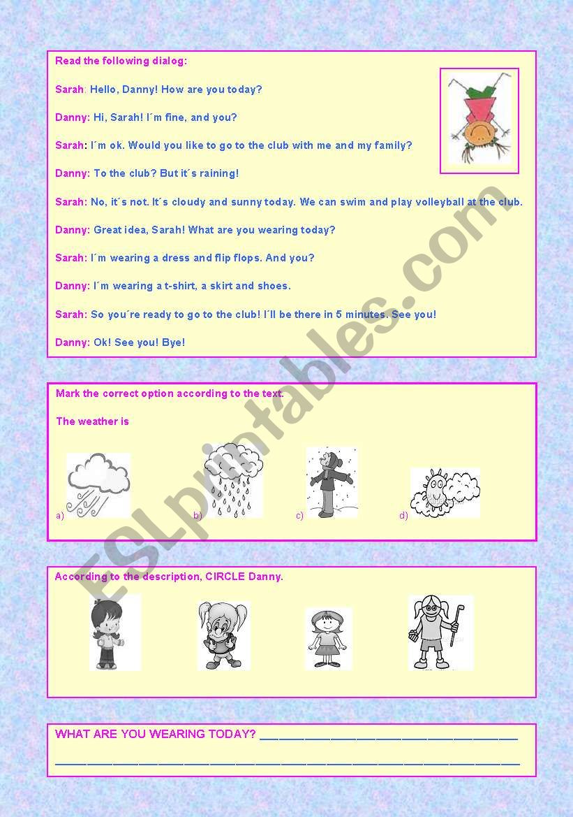 Clothes  worksheet