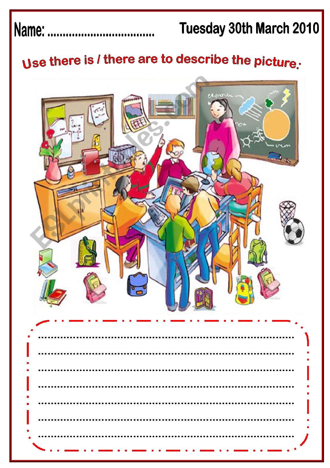 There Is And There Are Worksheet For Kids
