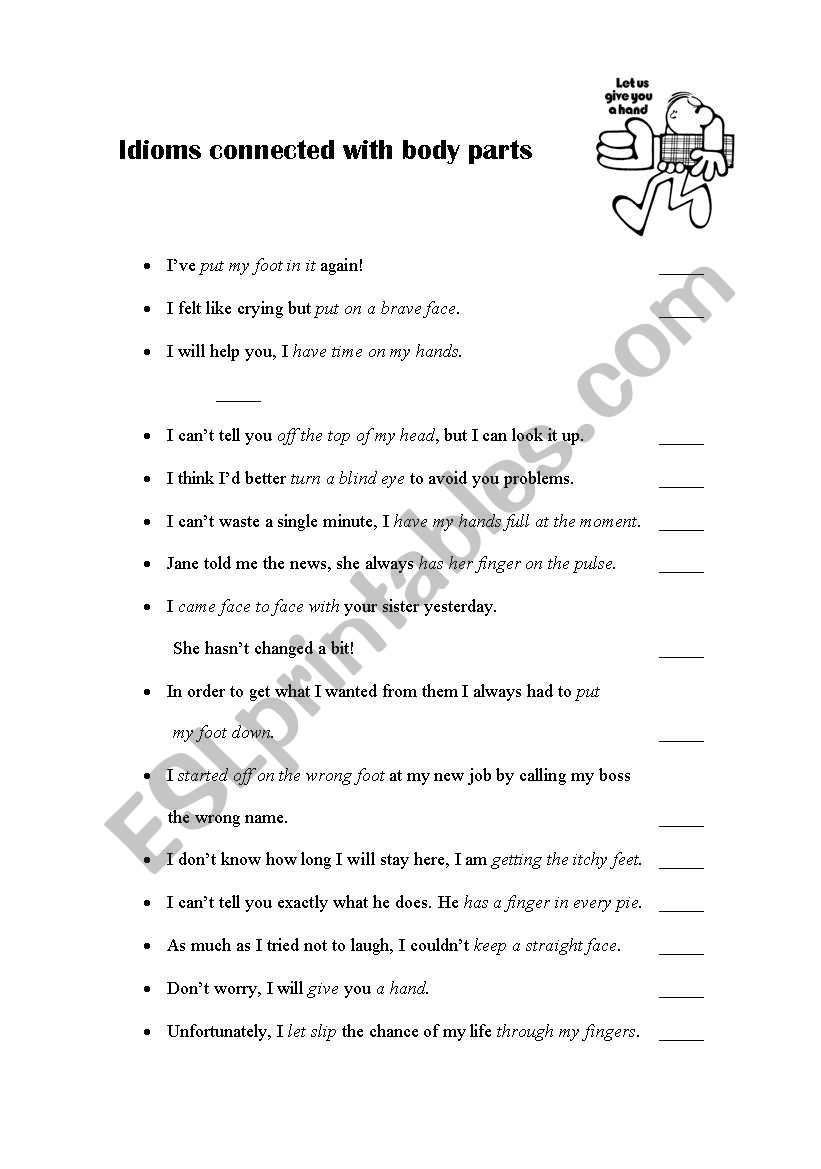Idioms connected with the body