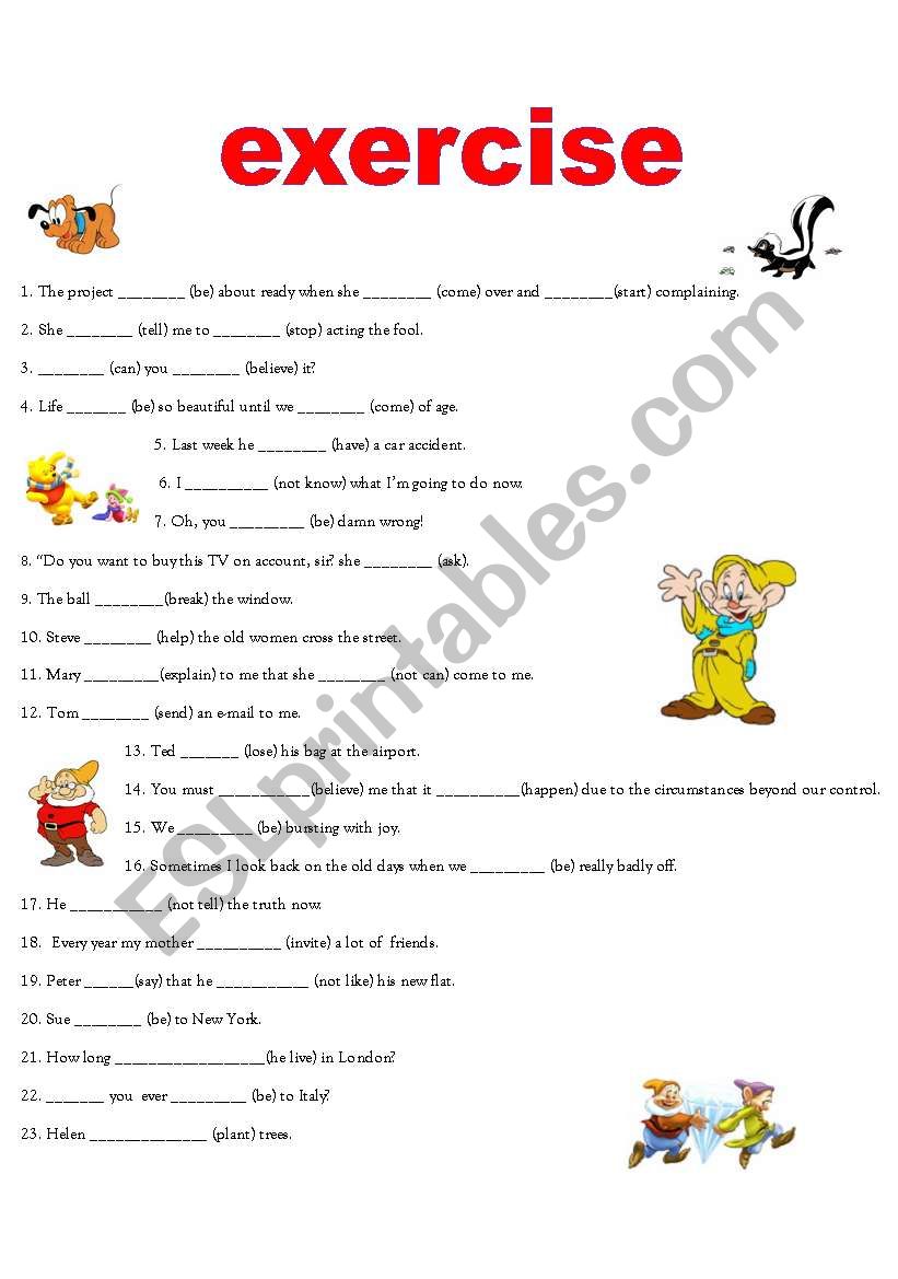 EXERCISE worksheet