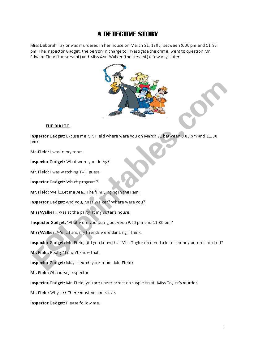 Inspector gadget worksheet