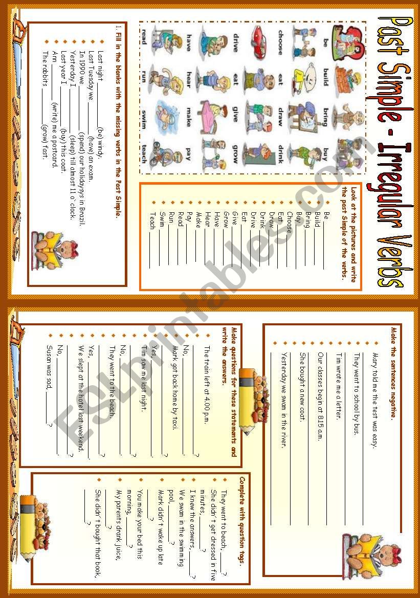 Past Simple - Irregular Verbs worksheet