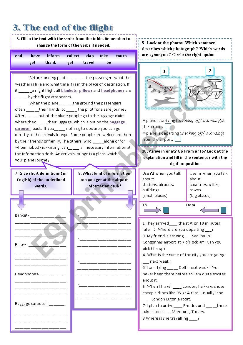 Welcome on board 3 ( 2 pages) worksheet