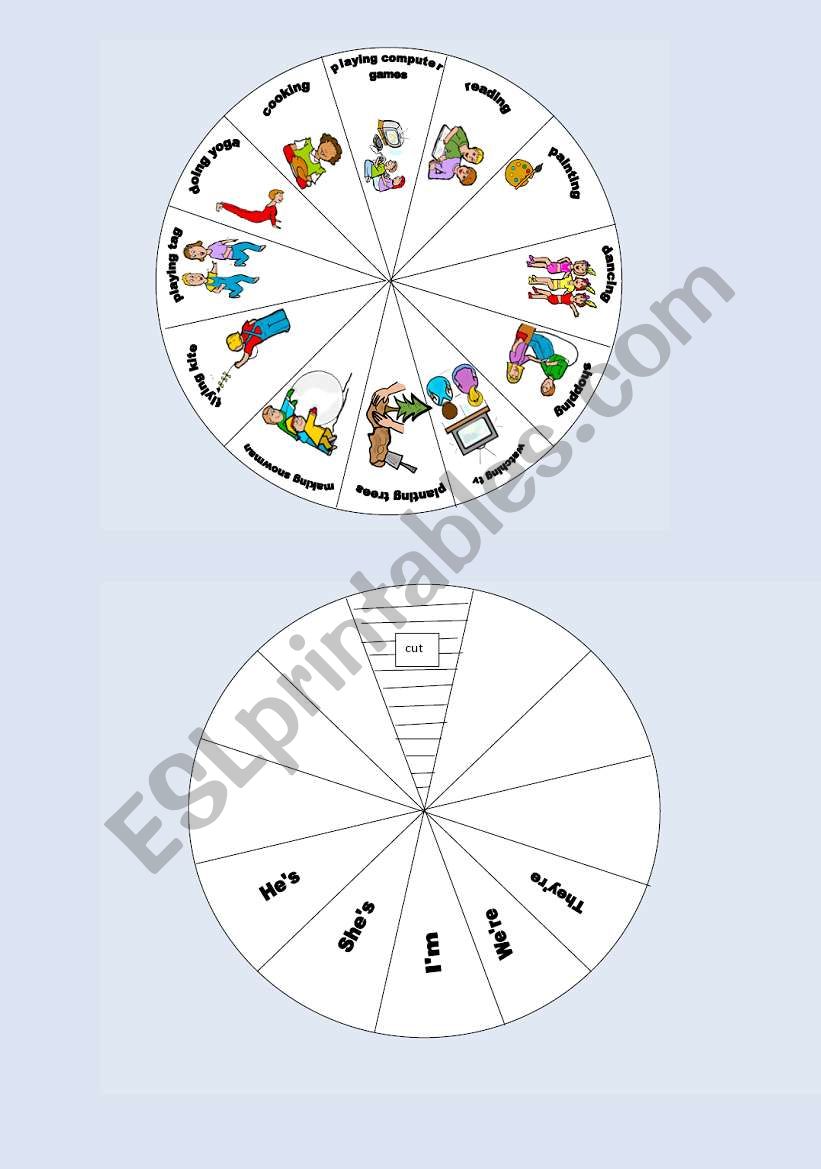 Action Wheel worksheet