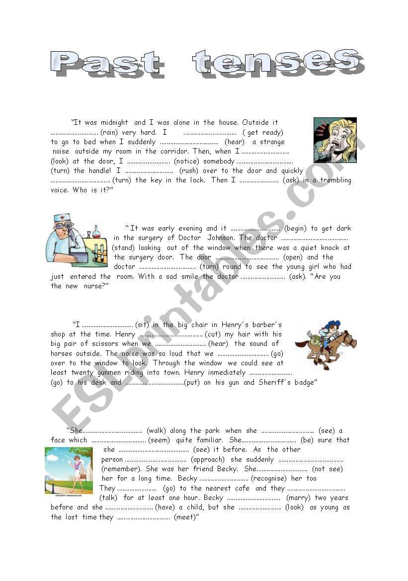 Past  tenses worksheet