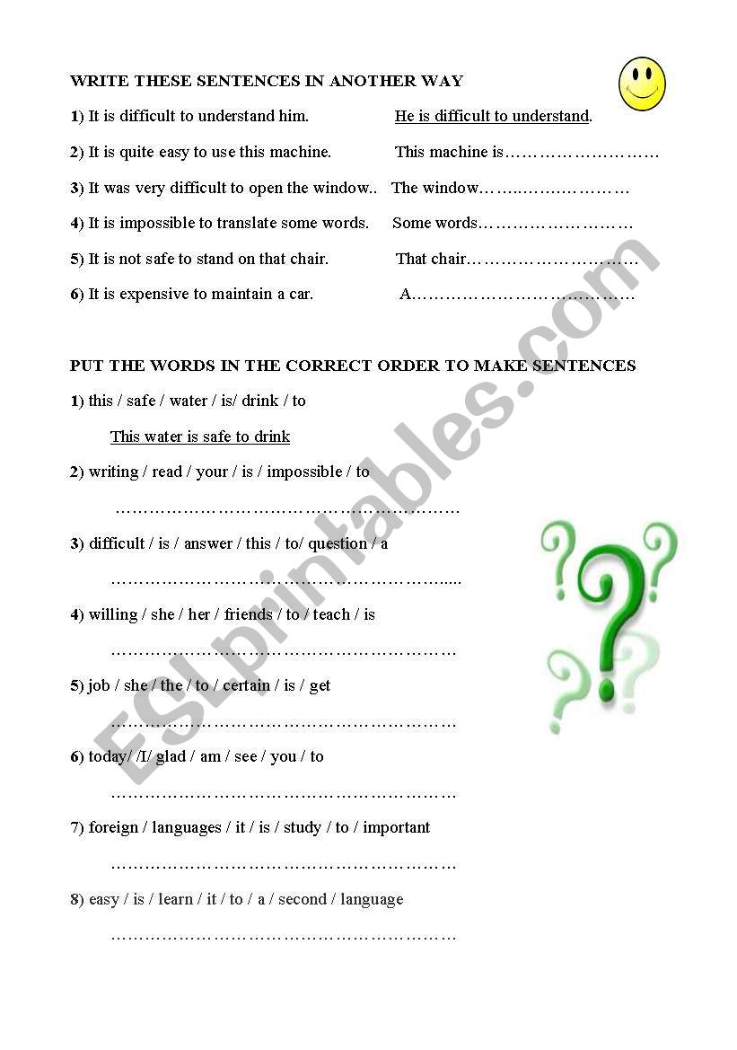 adj+to worksheet