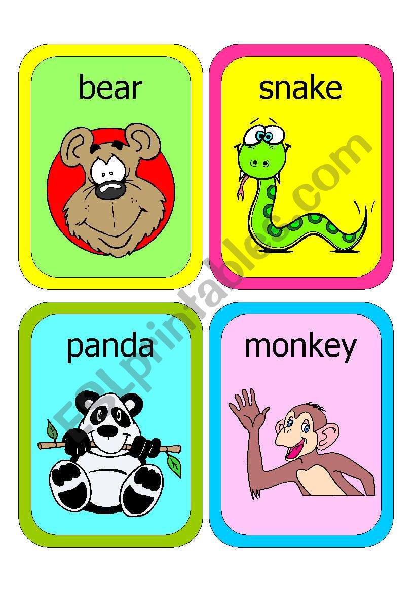 ANIMAL FLASHCARDS 1 worksheet