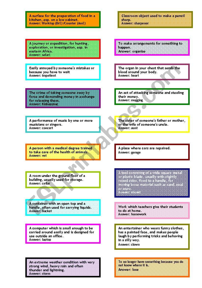 whats the word? worksheet