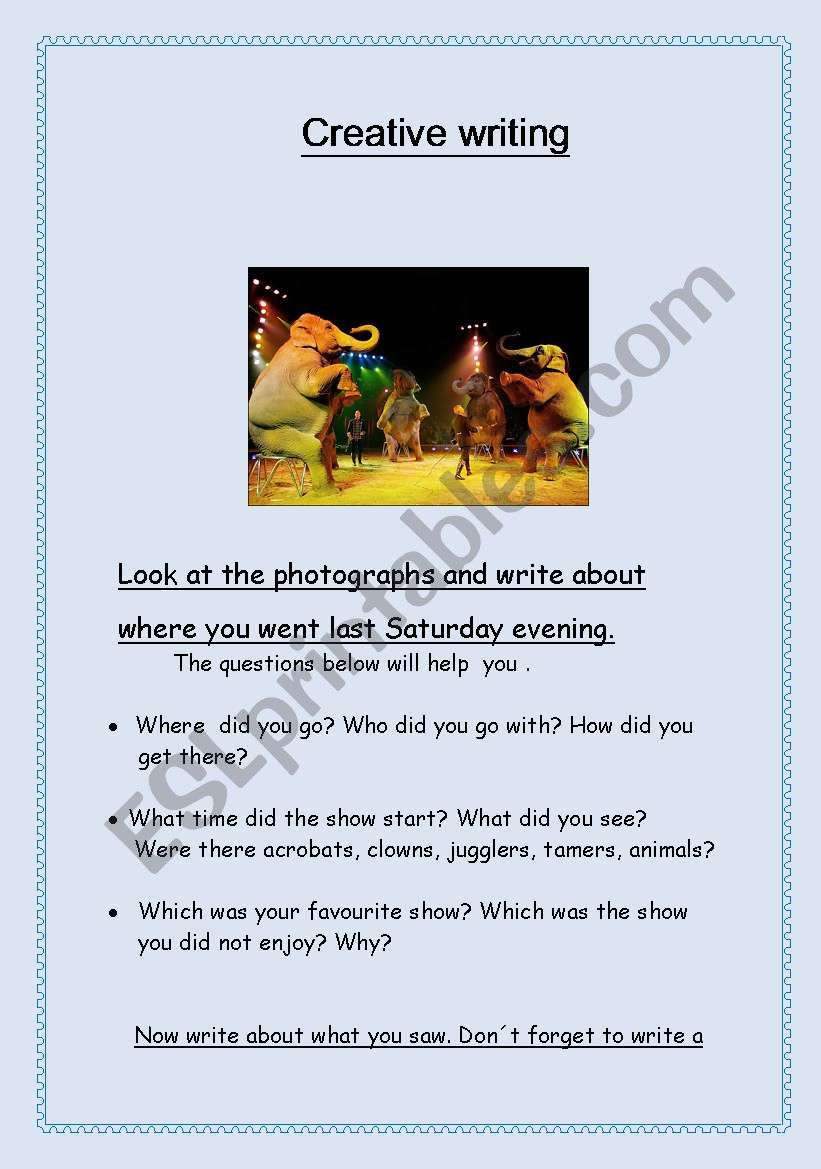 guided writing worksheet