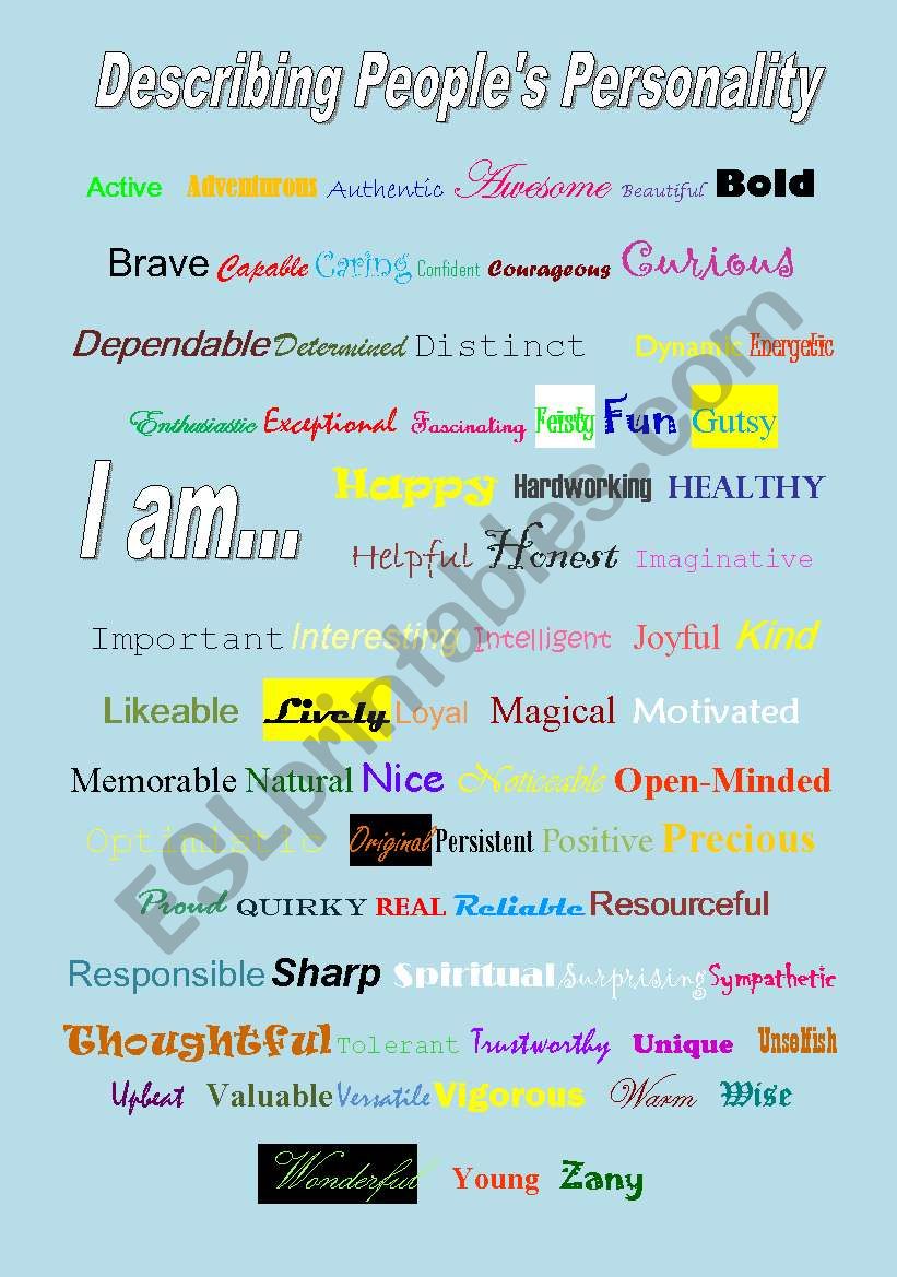 Describing PeopleÂ´s Personality