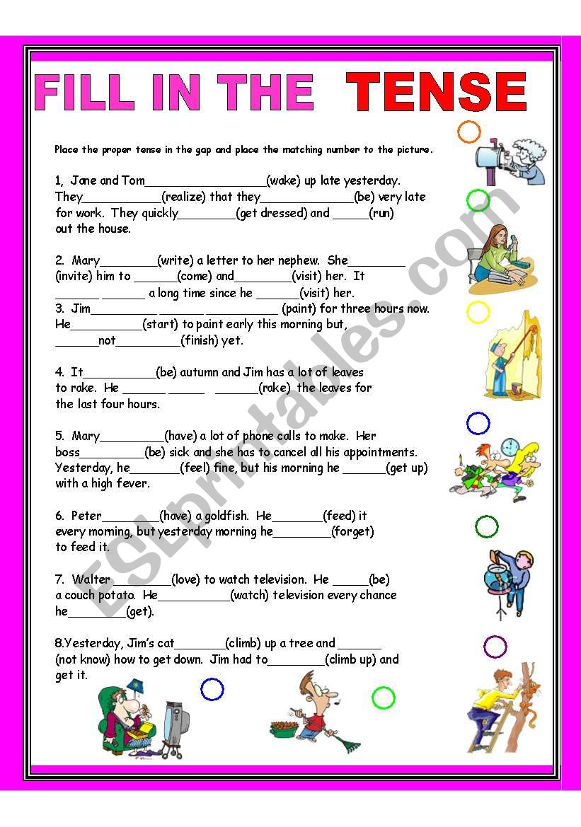 Tenses worksheet