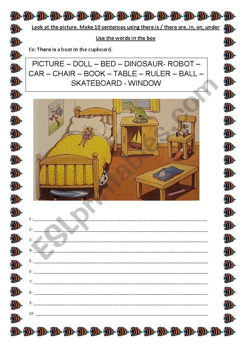 LOOK AT THE PICTURE worksheet