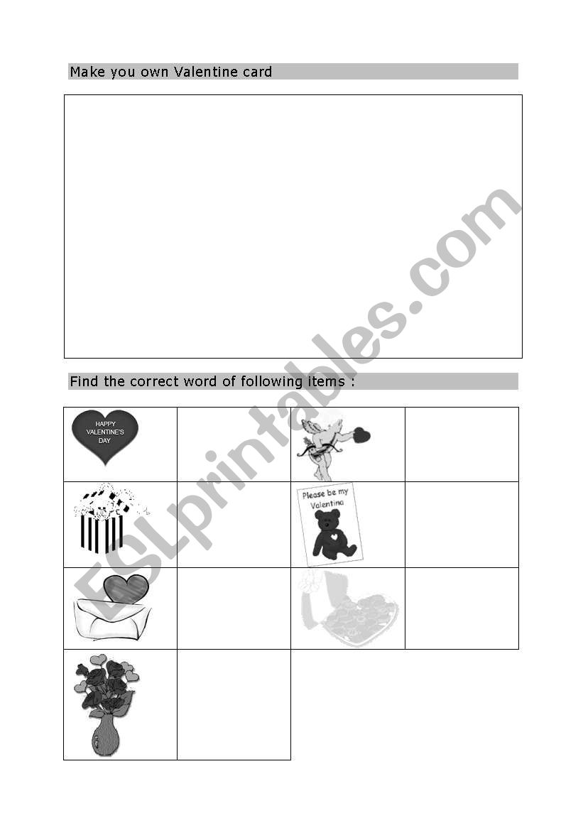 Happy valentine - part 2 worksheet