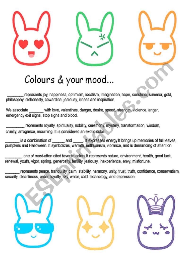 Colour & your mood - Colour Idioms