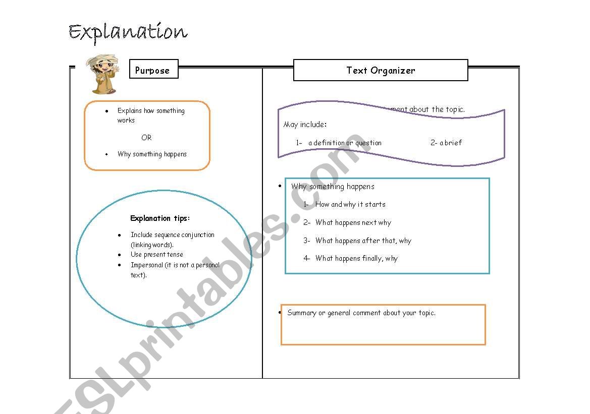 explanation writing worksheet