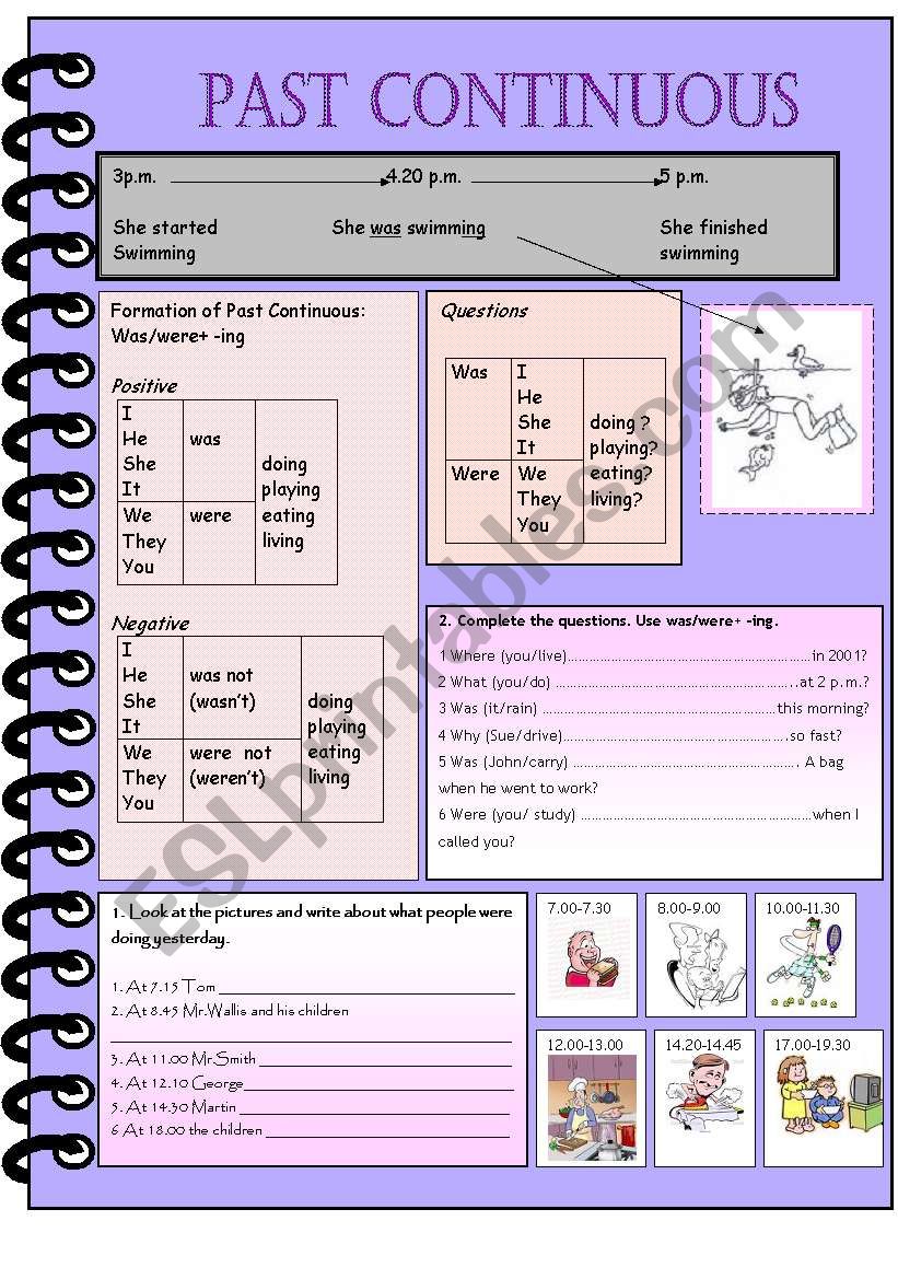 Past Continuous worksheet