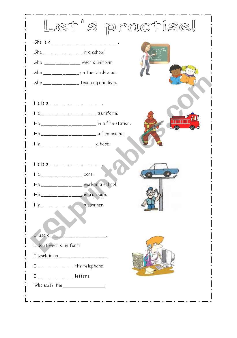 LETS PRACTISE! worksheet