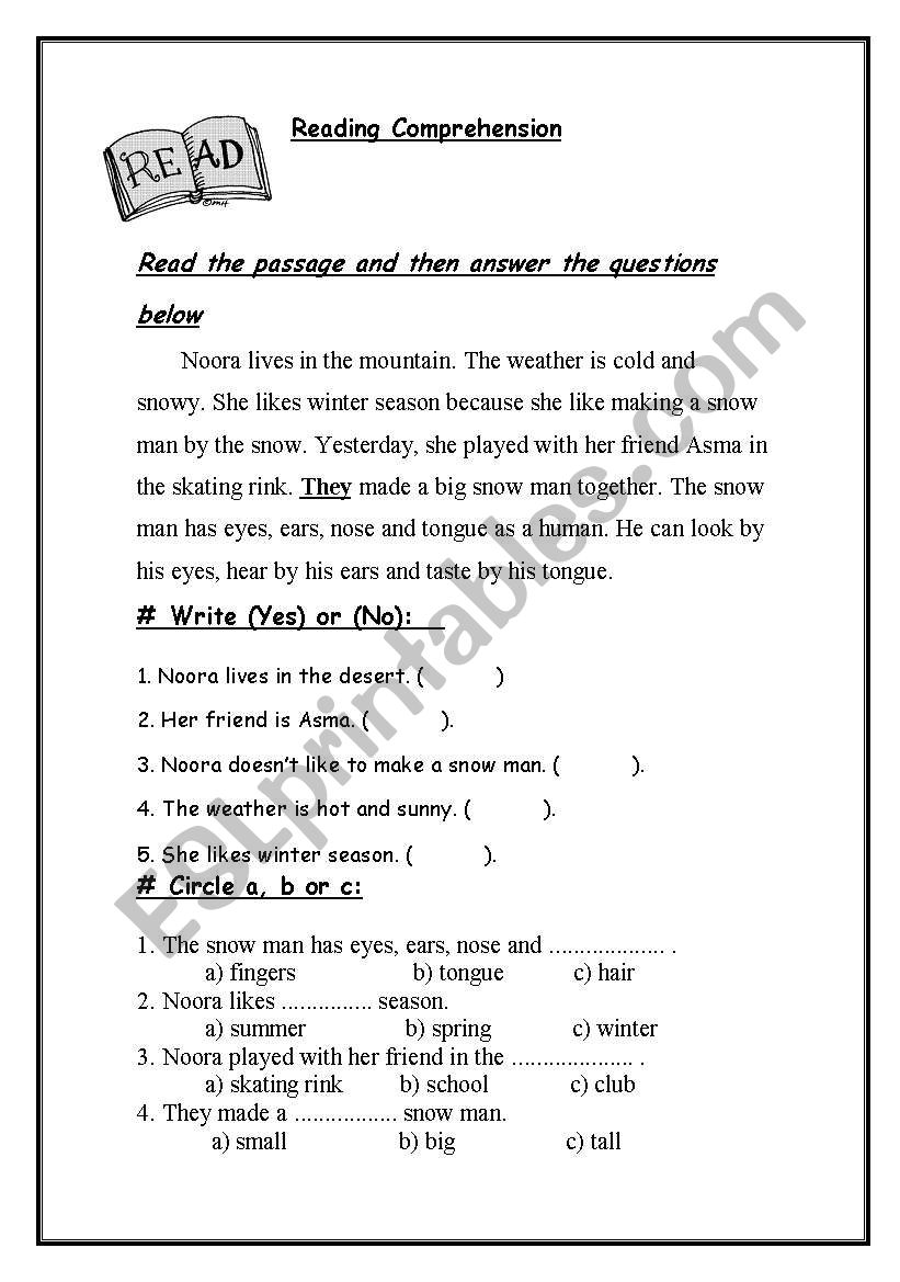 extensive reading worksheet