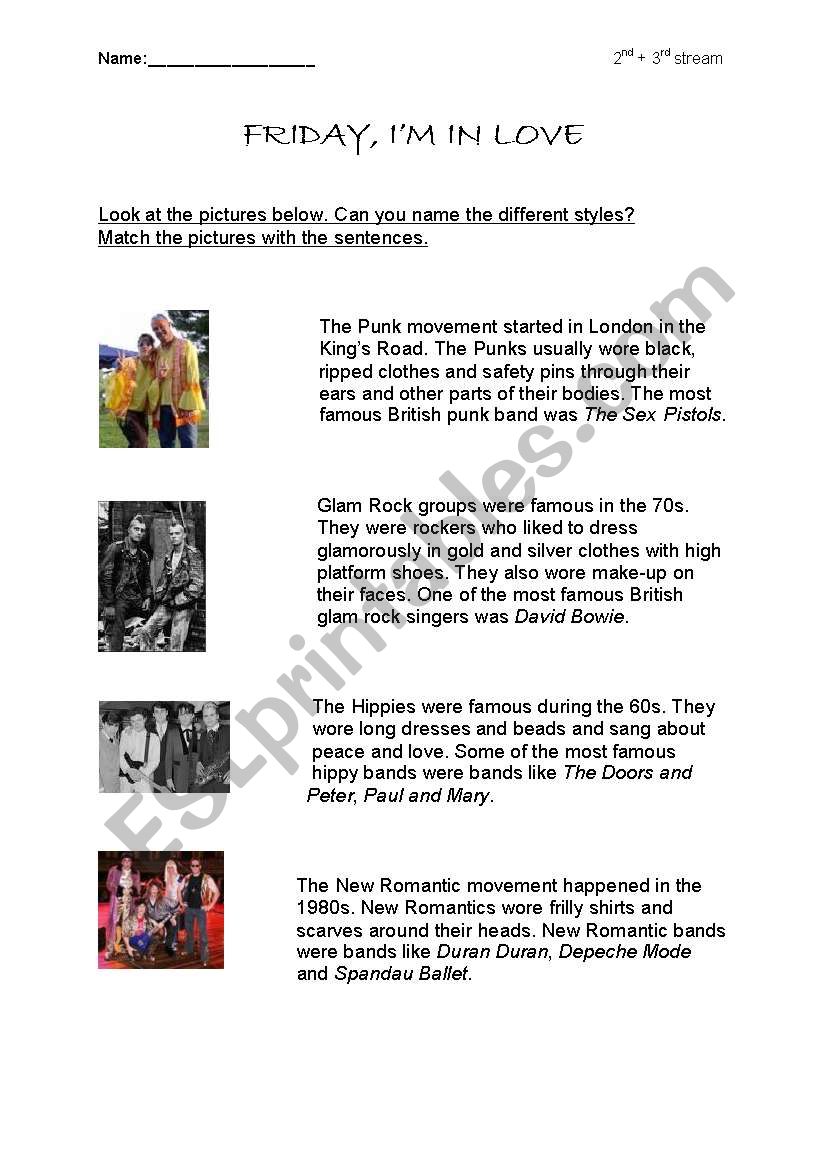 Styles worksheet