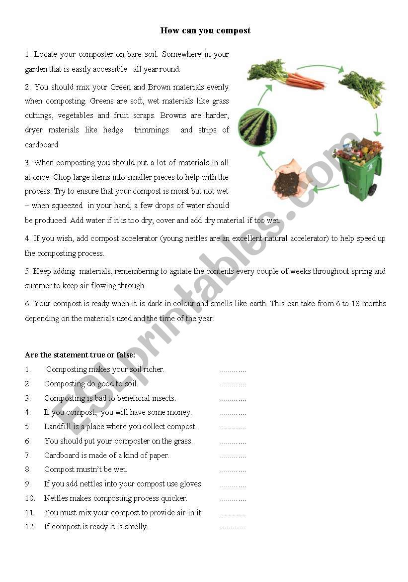 For Earth Day worksheet