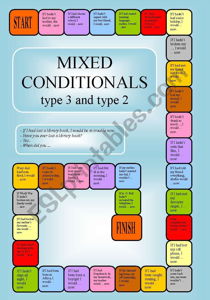 Mixed Conditionals - a boardgame (editable)