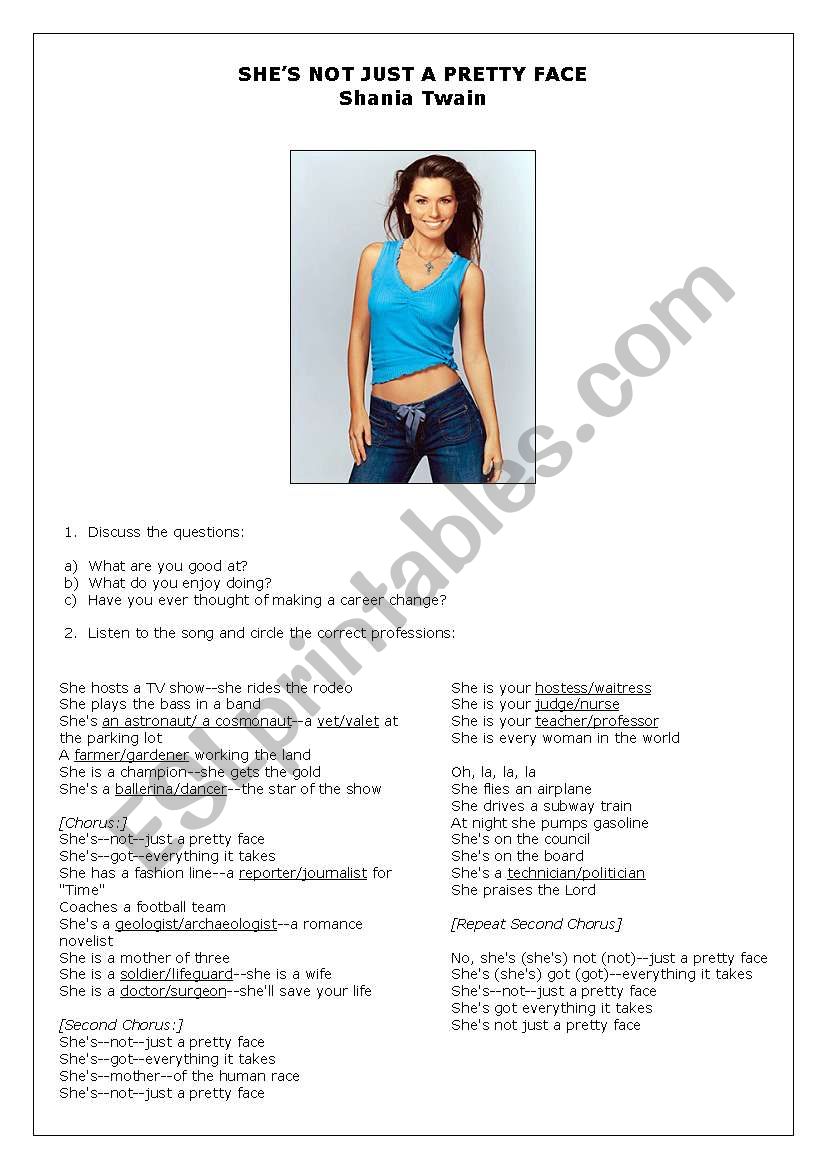 Shania Twain - SheÂ´s Not Just  A Pretty Face